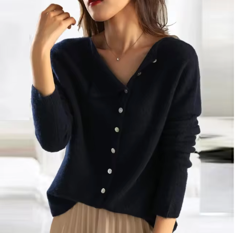 Theresa | Knopf-Strickjacke