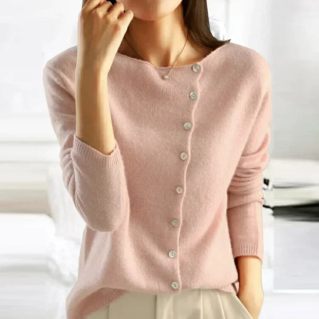 Theresa | Knopf-Strickjacke